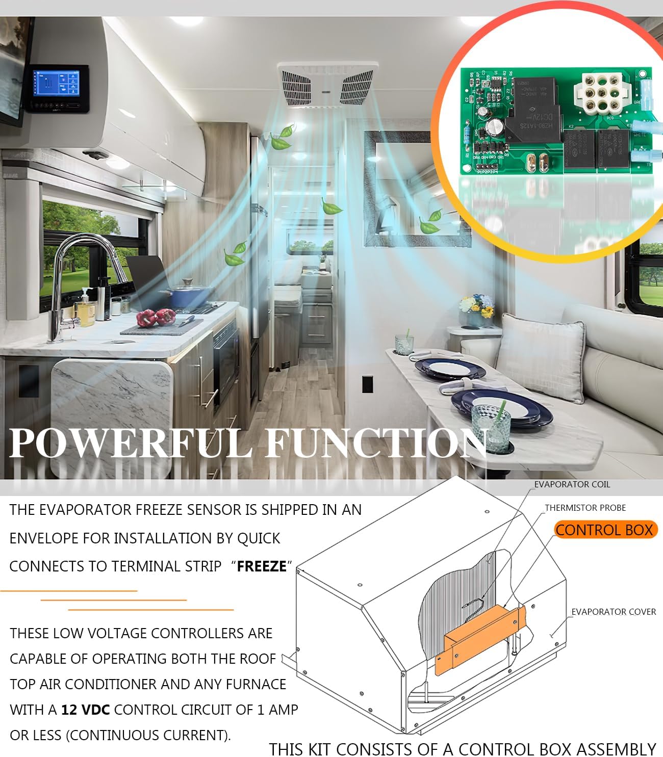 8330-752 Air Conditioner Control Box Assembly, Cool Only Control for Coleman Mach Non-Ducted Ceiling Configurations with Wall Thermostat
