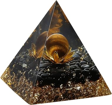 Orgone Pyramid, Crystal Orgonite Pyramid for Positive Energy Healing