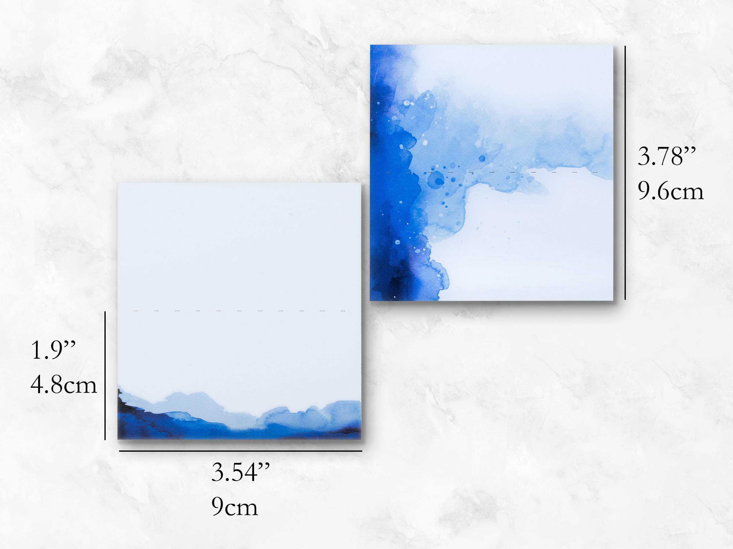 Summer-Ray - 48 segnaposto ad acquerello, colore blu navy, segnaposto per tavolo da matrimonio (lato singolo)