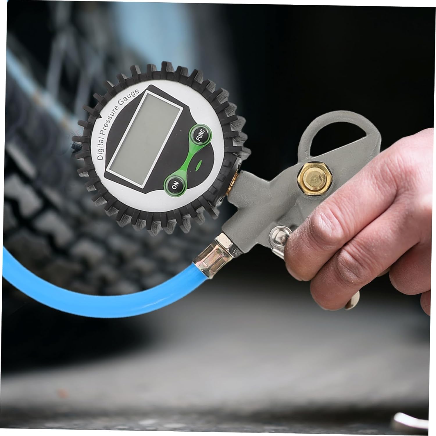 MAGICLULU Digital Tire Pressure Gauge Large Handle Car Tire Pressure Gauge Stainless Steel Easy to Use Automotive Equipment