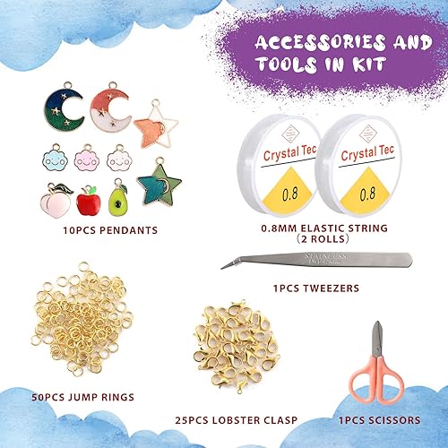 Miniatura 10 de Juego de 35000 cuentas de semillas 120 de 0.079 pulgadas para manualidades, pulseras, collares, anillos, kits de fabricación de anillos de cristal,