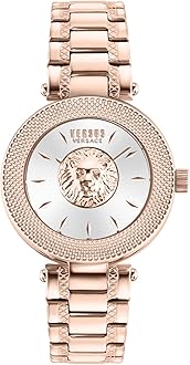 Brick Lane Lion Collection Luxury Womens Watch Timepieces with a Rosegold Bracelet and Case Featuring a Silver Dial