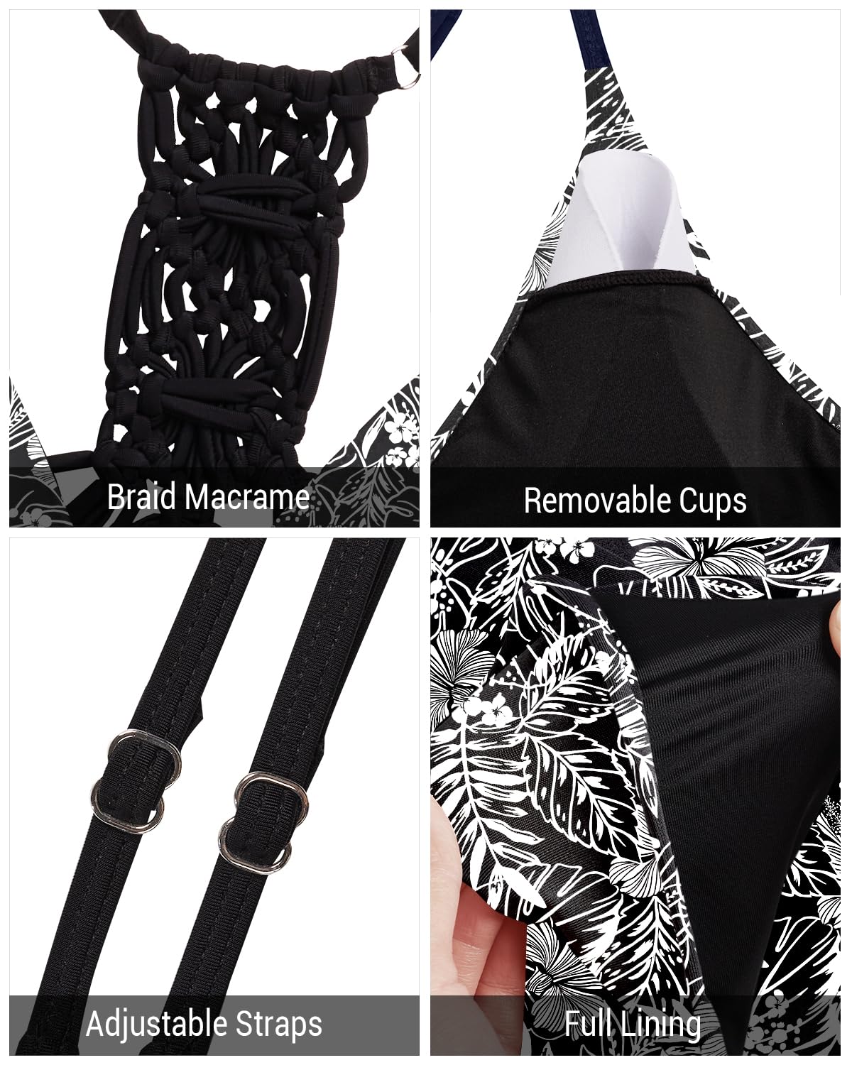 Holipick Damen-Tankini-Oberteil, V-Ausschnitt, mit Bauchkontrolle, gerafft, Badeoberteil, ohne Hose