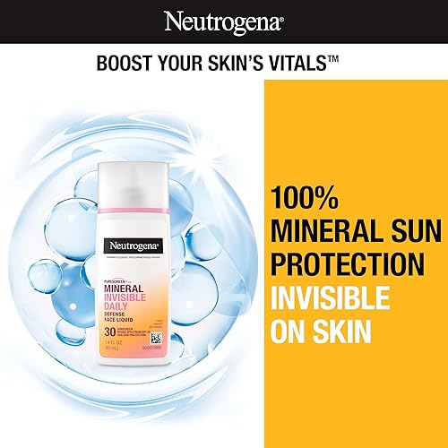 Miniatura 2 de Neutrogena Purescreen+ - Protector solar mineral invisible de defensa diaria para rostro con SPF 30, protector solar mineral de amplio espectro con