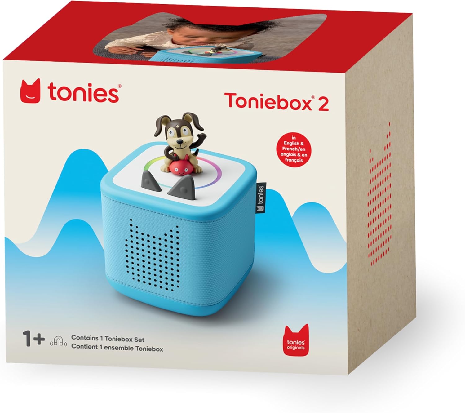 Toniebox 2 Audio Player Starter Set for Kids 1+ with Playtime Puppy - Sky Blue