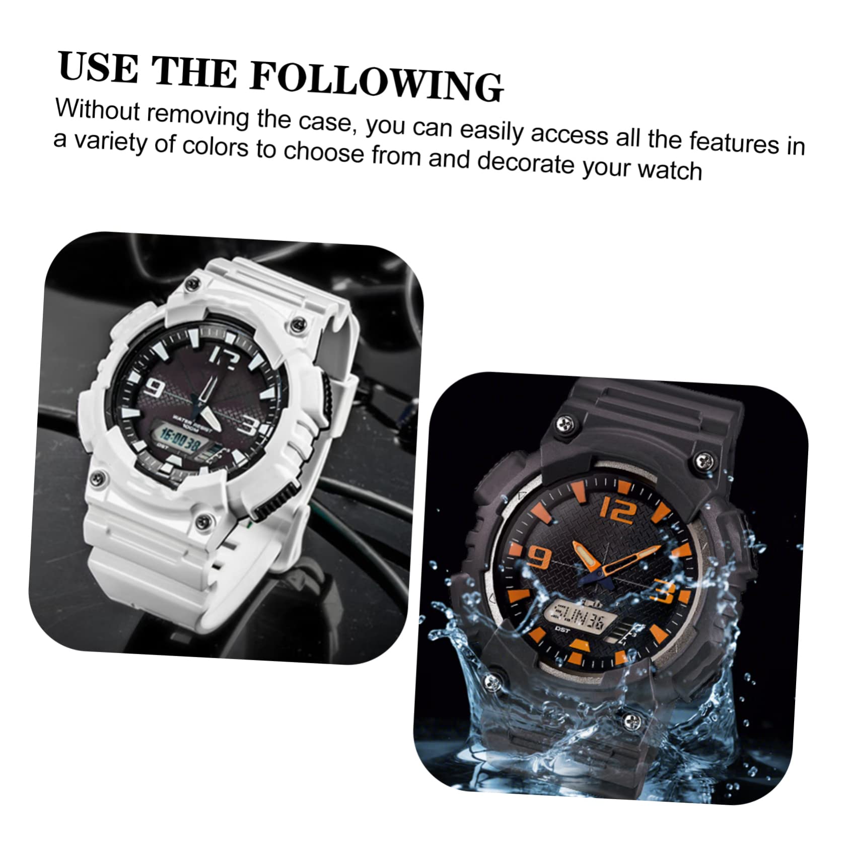 Hemobllo 5pièces Protecteur De Montre Inoxydable Pratique pour Écran Coque De Et Élégante pour Montre Résistante Aux Chocs Et Aux Rayures Idéale pour Personnes Actives