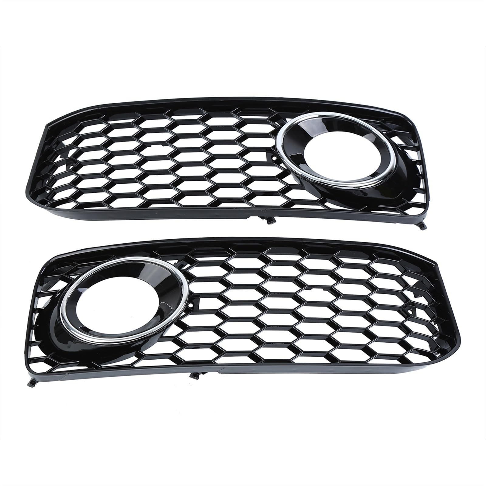 Calandre antibrouillard avant haut de gamme pour A5 SLine et S5 B8 maille hexagonale noire 2 pièces - 7
