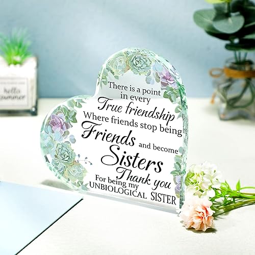 Vista 42 de Spiareal Regalos de amigos para mujeres, placa de amistad para mejor amiga, Acción de Gracias, Navidad, mejor hermana de flores, regalo