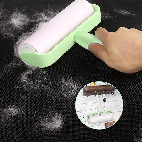 Miniatura 5 de SUTINE - Rodillo de pelusa grande para pelo de mascotas, extra adhesivo, 600 hojas10 repuestos, rodillo adhesivo de 6.3 pulgadas para eliminar