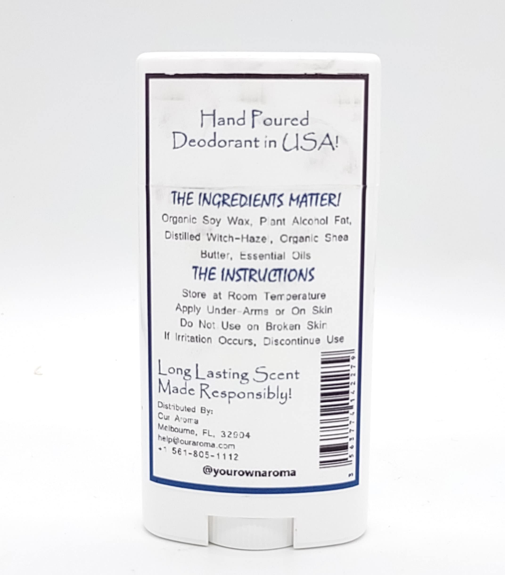 Our Aroma Desodorante natural - Desodorante sin aluminio vertido a mano, sin gluten, sin crueldad, sin parabenos, aroma de titanio