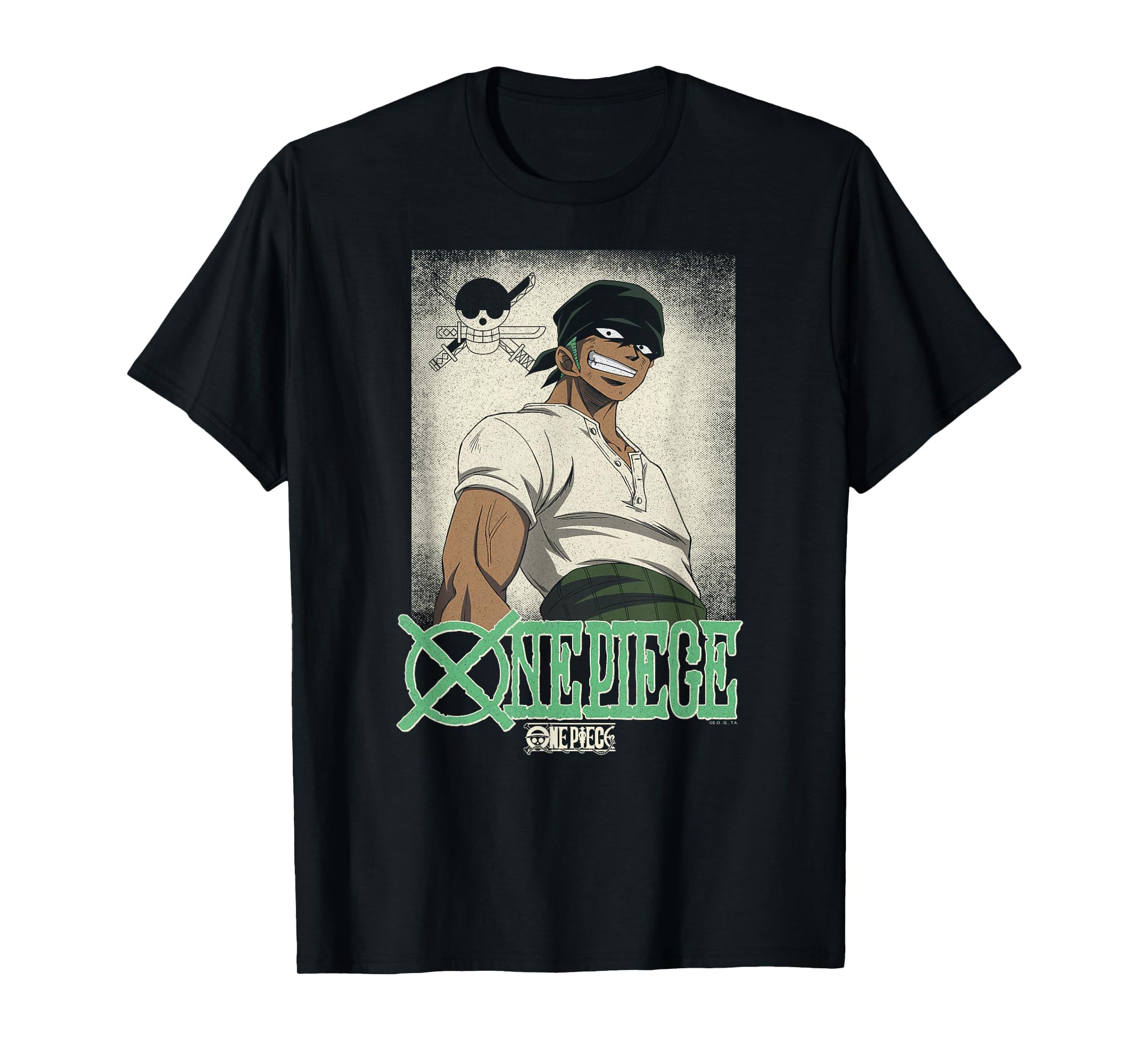 One Piece Anime Vintage Illustration Roronoa Zoro T-Shirt