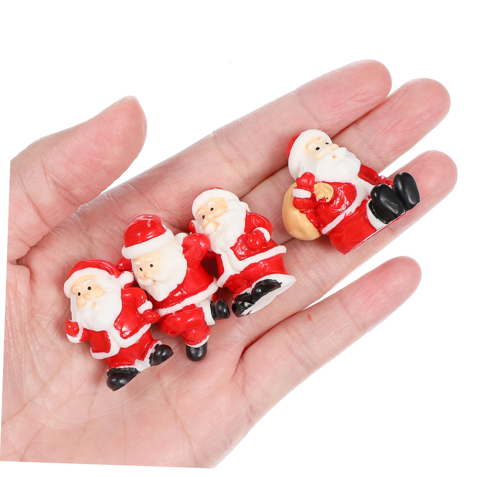 Alipis 12stücke Miniatur-weihnachtsmann aus Kunstharz für Weihnachtsdeko als Dekorative Figur für Mikrolandschaften und Bastelarbeiten für Weihnachtsschmuck Zufälliger Stil