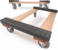 Vista 7 de US Cargo Control Carro de muebles resistente con tapas de goma de 18 x 32 pulgadas, capacidad de 1,000 libras, carrito de 4 ruedas resistente