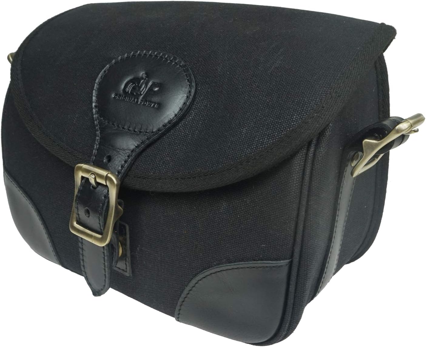 Leather Canvas Shotshell Bag Trap Shooting Cartridge Ammo Carrier Storage for Sporting Clays