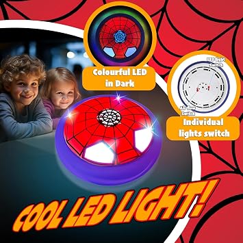 LED Hover Football Toy for Kids with Soft Protective Edge | Age 3+, Smooth-Floor Gliding, Active Indoor Play, Family Time, Party Fun, Birthday, Christmas or School Gift