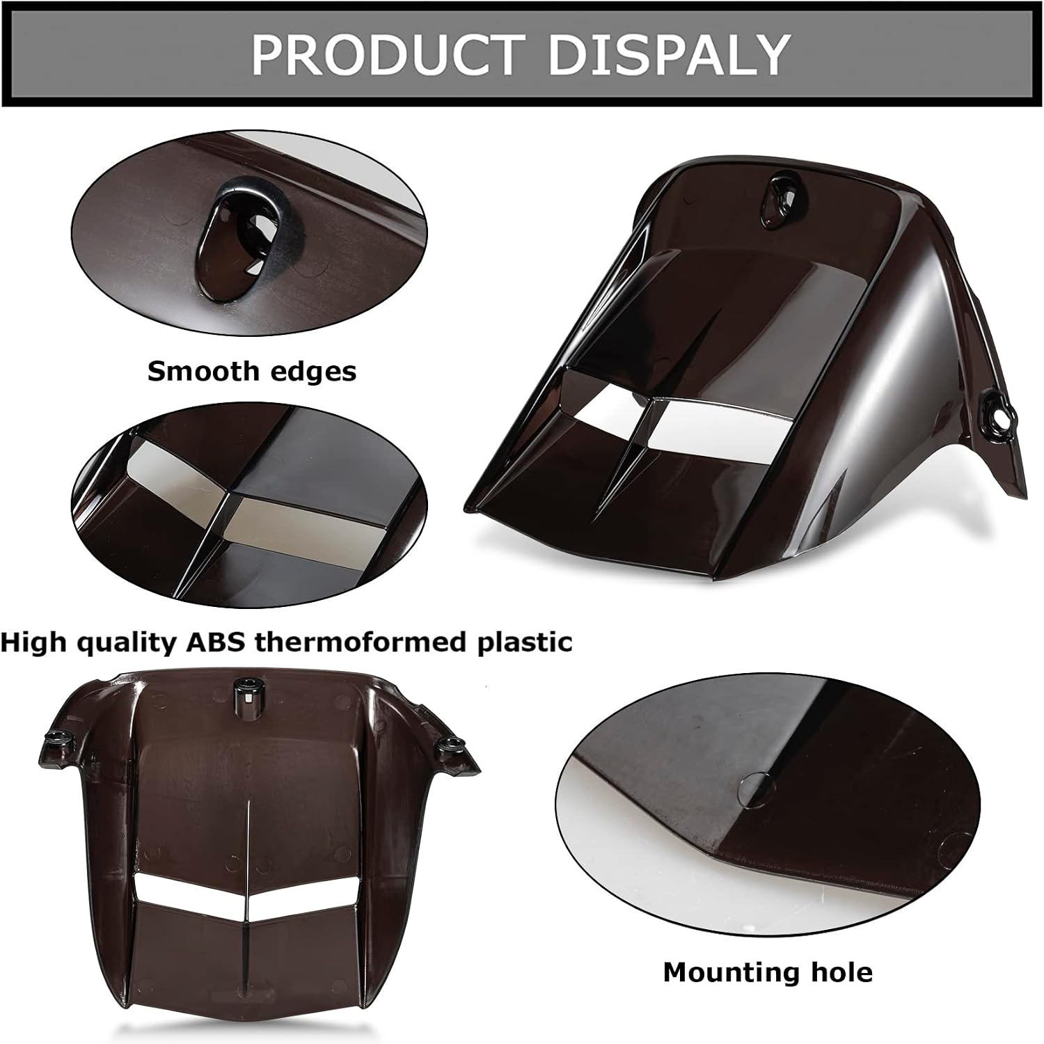 Motorcycle Rear Mudguard - Mudguard Tire Hugger Dashboard Dirtboard Catch Bumper Frame Water Shield Splash Dirt Mud Guard Apron Flares Cover Trim for YZF R6 600 2006-2024, Black