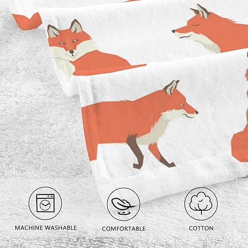 Miniatura 4 de susiyo Wild Animals - Paquete de 2 toallas de mano de algodón para baño, 16 x 28 pulgadas