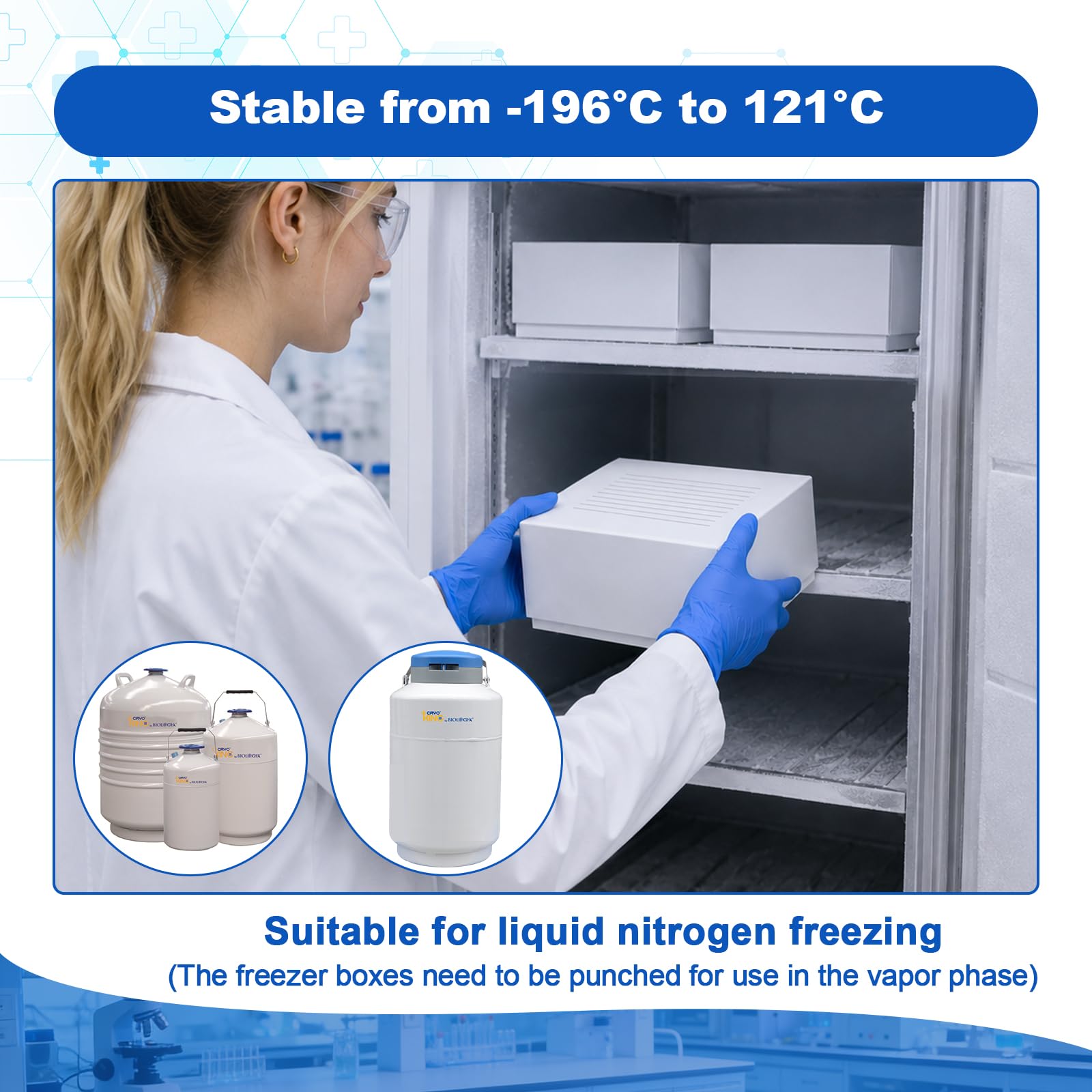 Cajas de cartón de 36 posiciones de 7.6 cm de altura, cajas de almacenamiento para tubos de 15 ml, cajas de almacenamiento de viales blancos, caja de 20 unidades