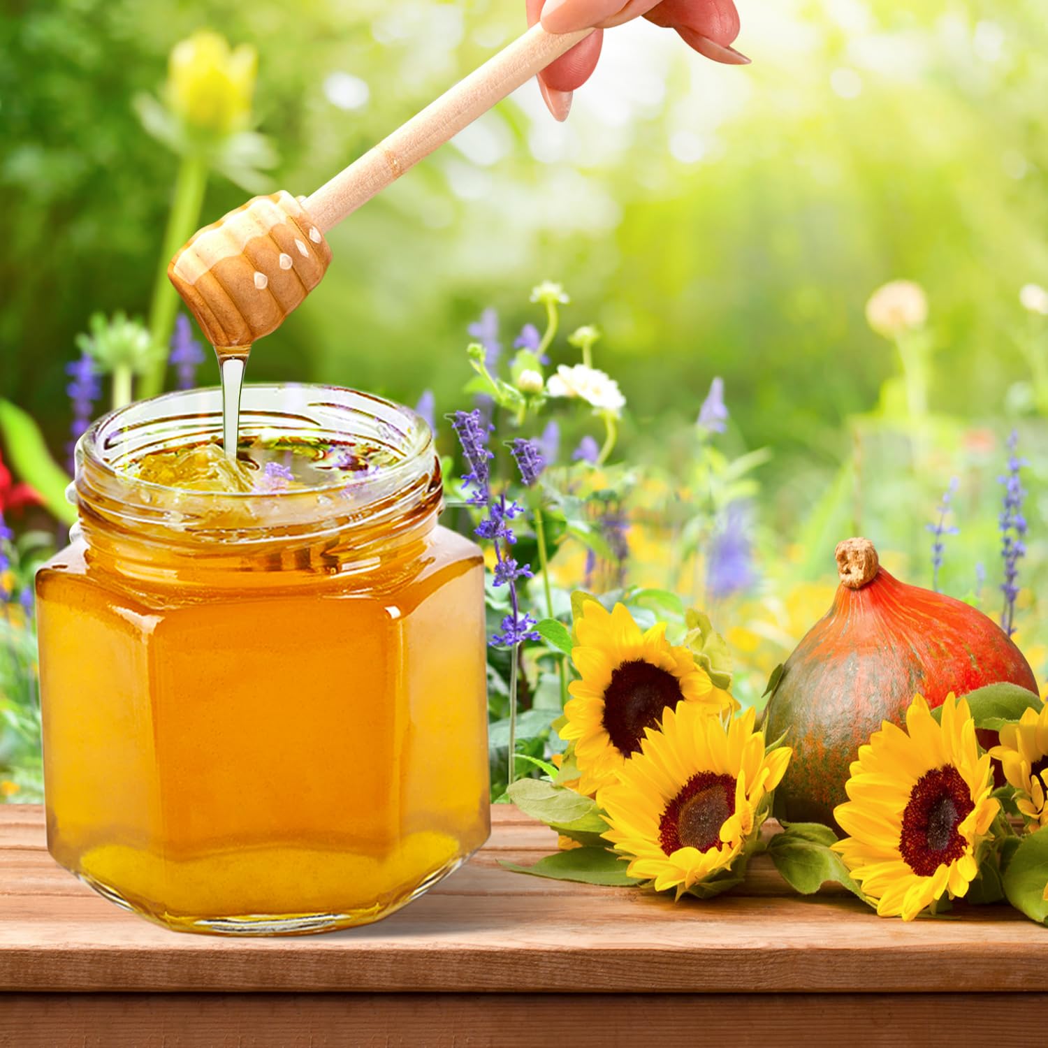 30 Pack 45ml Petits Pots, Mini Pots de Miel,Petites Boites avec Cuillères et Petites Abeilles,Verrine avec Couvercle,Confitures Pot pour Baptême, Cadeau Invites Mariage et Fêtes