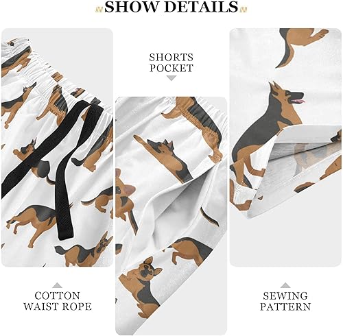 Miniatura 4 de Ollabaky Pantalones cortos de pijama para hombre, pantalones cortos para dormir, pantalones de pijama con bolsillo