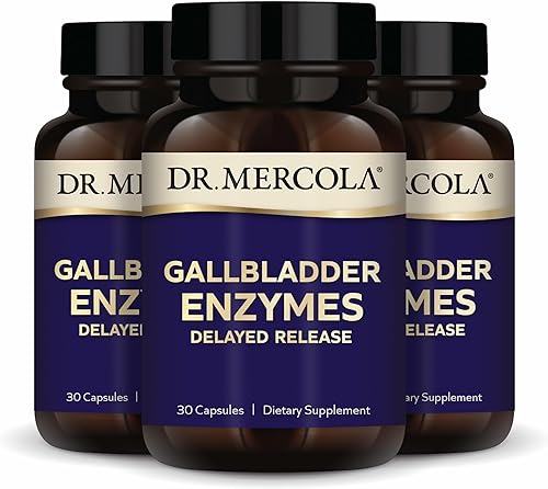 Dr. Mercola Enzimas de la vesícula biliar - Apoyo para la salud digestiva y de la vesícula biliar - Incluye proteasa pancreática, amilasa y lipasa -