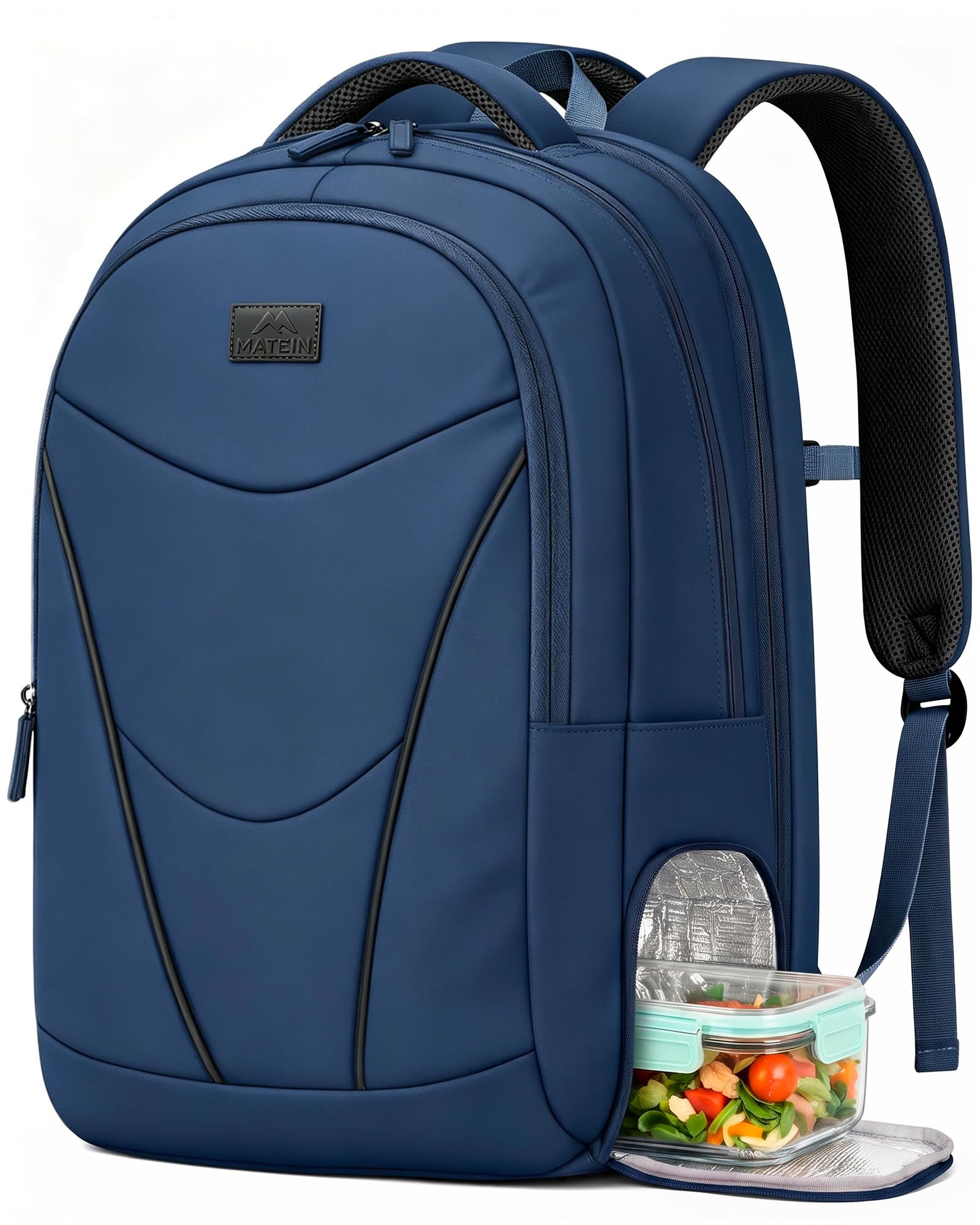 MATEIN HER 15.6 Inch Laptop Backpack, Backpack with Water Bottle Pocket Blue 15.6-16 Inch
