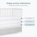 Dream On Me Synergy 5-in-1 Lit bébé convertible en blanc, certifié Greenguard Gold, BSA Certifié, 3 Réglages de hauteur de matelas, Meubles de chambre de bébé classiques