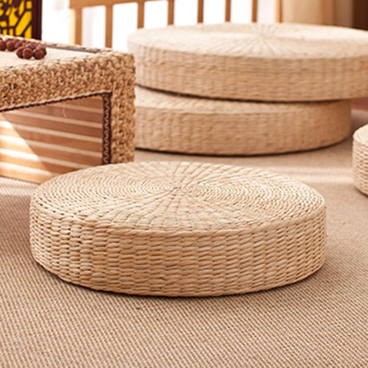 Woven floor cushion