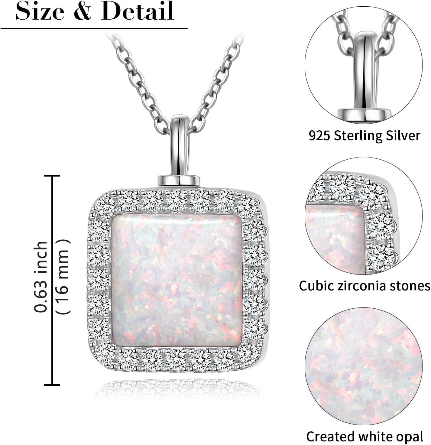 Yearace Urn Necklace for Ashes 925 Sterling Silver Cremation Jewelry Keepsake Pendant Memorial Necklace for Human Pet Ashes Sympathy Gift Jewelry for Women Men - Image 4