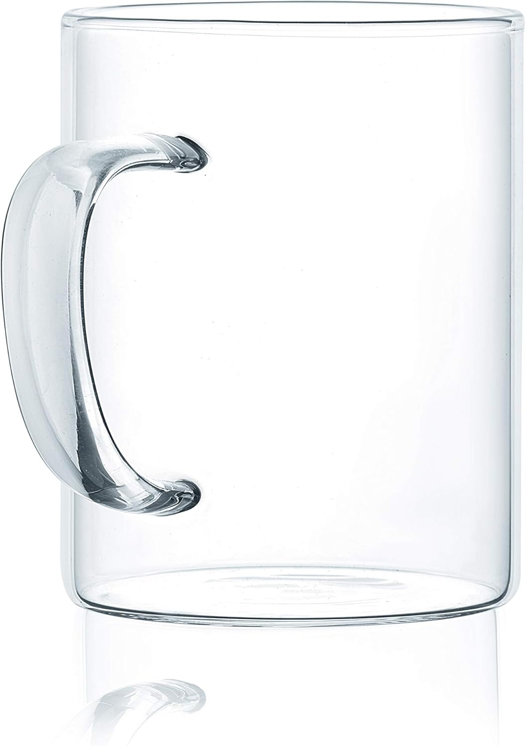 JavaFly Maurea Glass Mug 10.5 oz, Clear (Pack of 4)