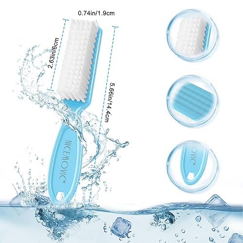 Miniatura 4 de NICEMOVIC 10 cepillos de uñas para limpiar las uñas, cepillo limpiador de uñas con agarre de mango, cepillo limpiador de uñas de mano, herramientas