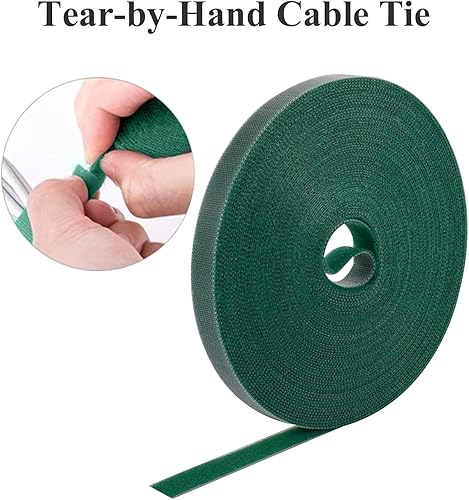 Miniatura 10 de Alambre suave para plantas, lazos de goma reutilizables de 49.2 pies, alambre de jardín resistente para plantas, amarre de plantas de giro suave