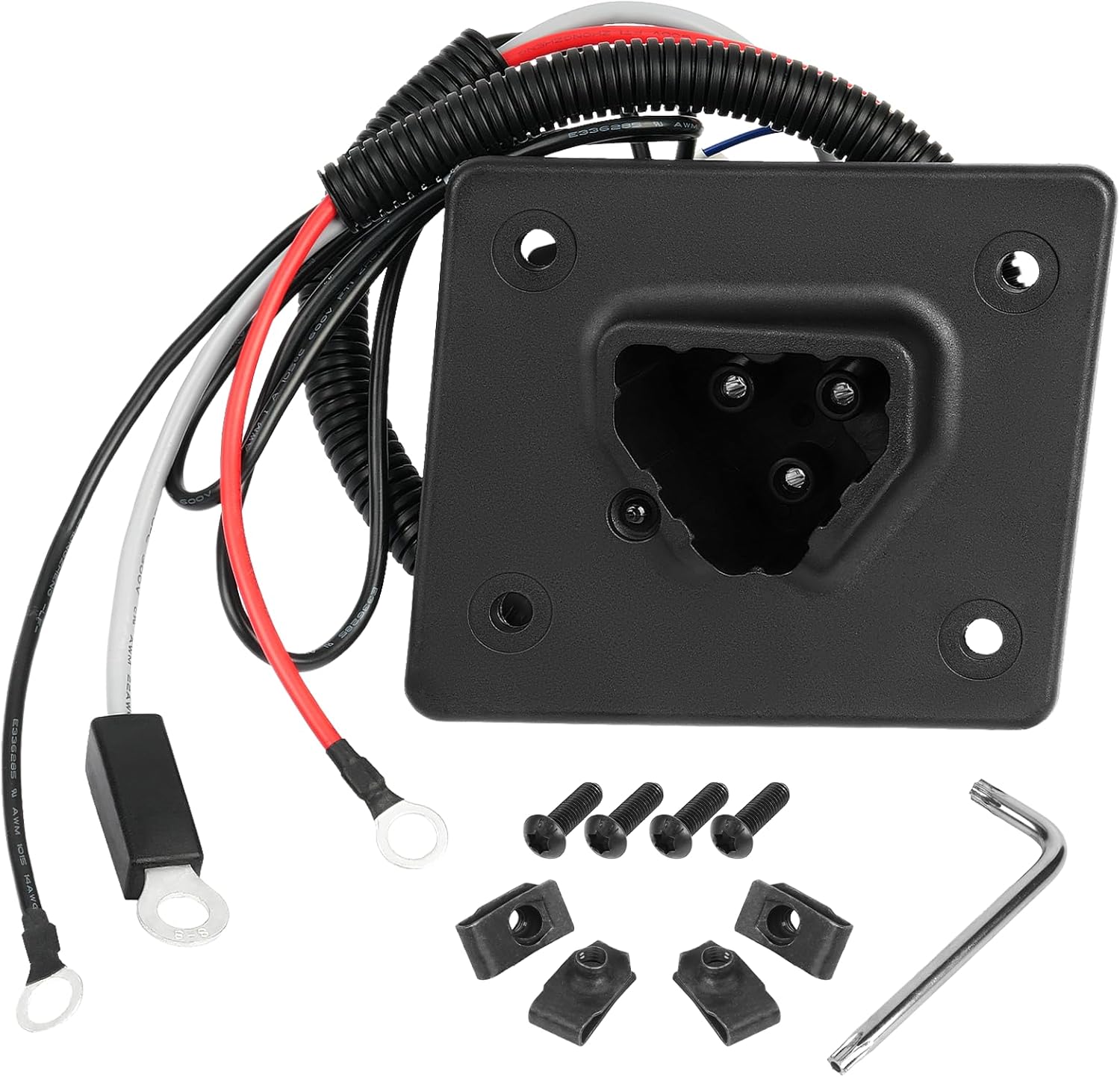 DRIVE UP Golf Cart 48V Charger Receptacle for EZGO RXV and Delta-Q Battery EZGO Charging Port with Wires 604321,611219,602529