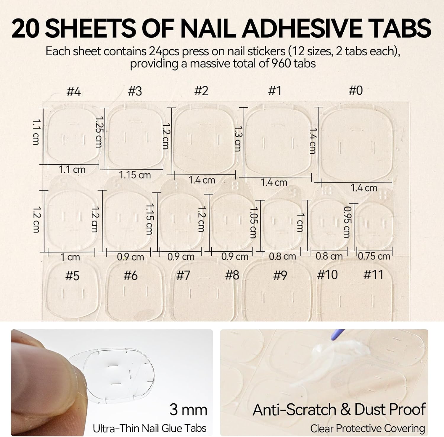 Nail Stand with 480 Pcs Nails Sticky Tabs for Press On Display Practice Magnetic Fake Nail Holder for Painting,20 Sheets Nail AdhesiveTabs,Double-Sided Tape,Press On Nail kit Salon Home