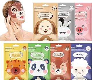 Xiuxixu 7 máscaras faciales de animales para ...