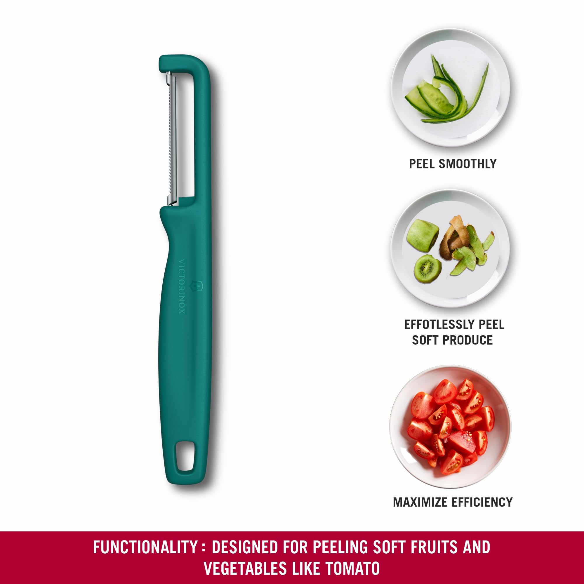 Victorinox 6.0943.4 IOTA Tırtıklı Kenar Çift Taraf Yeşil Soyacak