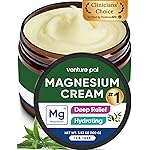 Venture Pal Magnesium Lotion, Topical Magnesium Cream for Sleep, Leg Cramps & Pain, Muscle Relaxation, Calm, Moisturizing Supplement with Coconut Oil, Shea Butter & Hyaluronic Acid, Safe for Kids