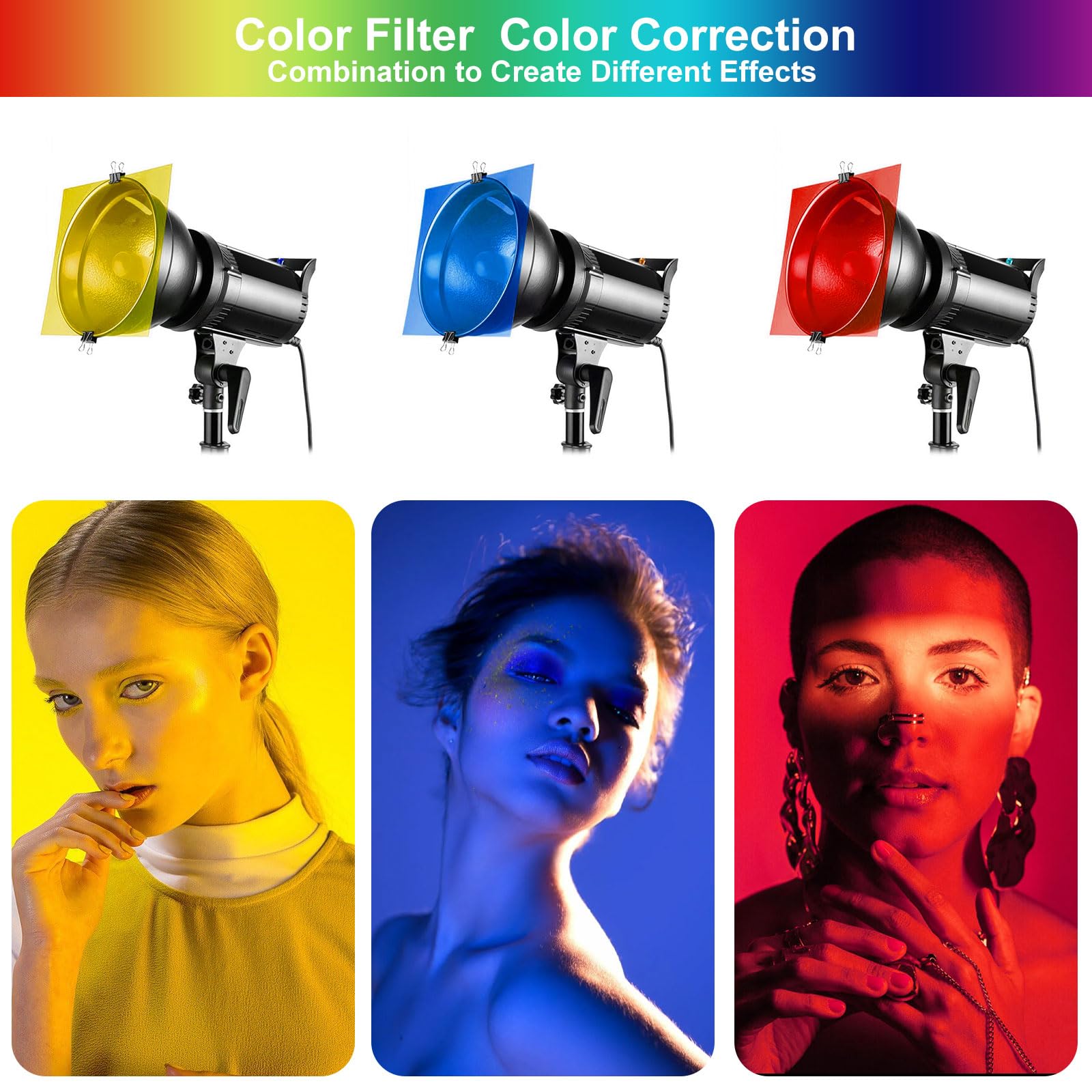 9 sztuk kolorowych folii żelowych, przezroczyste kolory, profesjonalna korekcja kolorów, folia okienna, lampy do fotografii, grafiki, studia stroboskopowego, lampa błyskowa, światło LED, kamera,