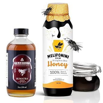 Meliponini Honey 500 ML and TraBoost Stingless Bee Honey Gold 250 ML