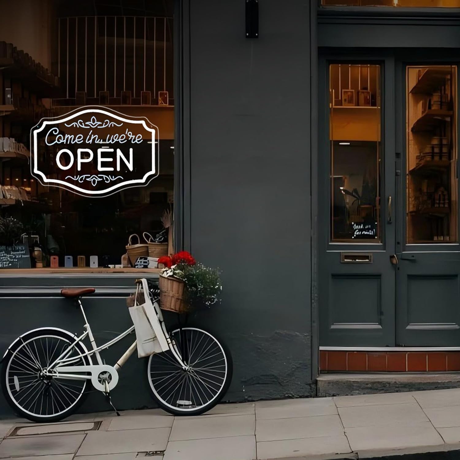 Neon Sign, Open Neon Signs for Wall Decor -White LED Open Signs for Business, Restaurant, Store, Shop, Bar - USB Powered Light Up Sign Decorations - Image 2