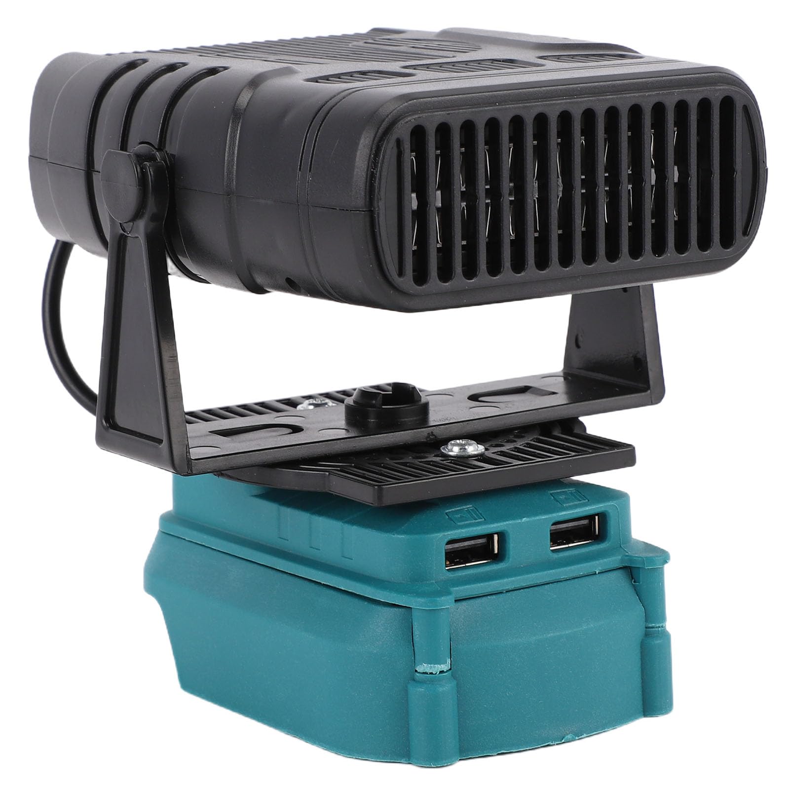 Fafeicy Portable Space Heater Electric Heater with 2 Temp Settings 55-85 Dual USB Ports for BL1850 BL1840 BL1830