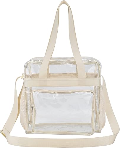 Vista 169 de Oraben Bolsa transparente transparente aprobada para estadios de 12 x 6 x 12 pulgadas, bolsa de estadio para trabajo, juegos deportivos, gimnasio