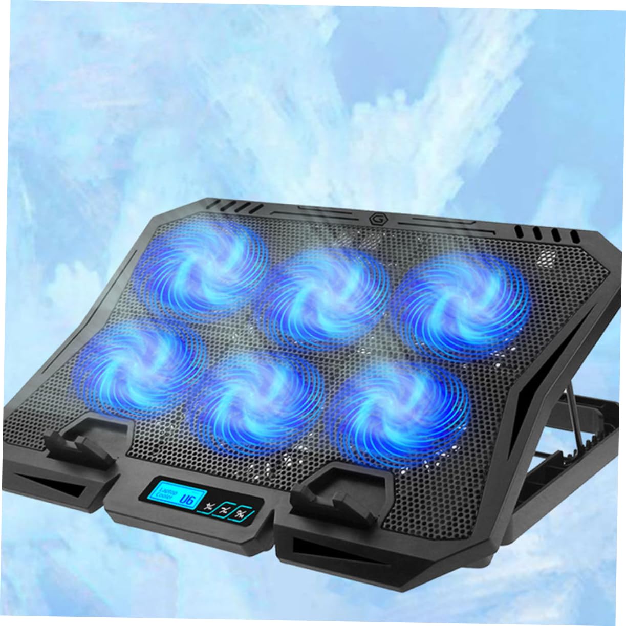 Soporte De Enfriamiento para Laptop Ventiladores Silenciosos Base Refrigerante Portátil para Computadora Soporte Ergonómico Ventiladores y Puerto USB para Uso Oficina