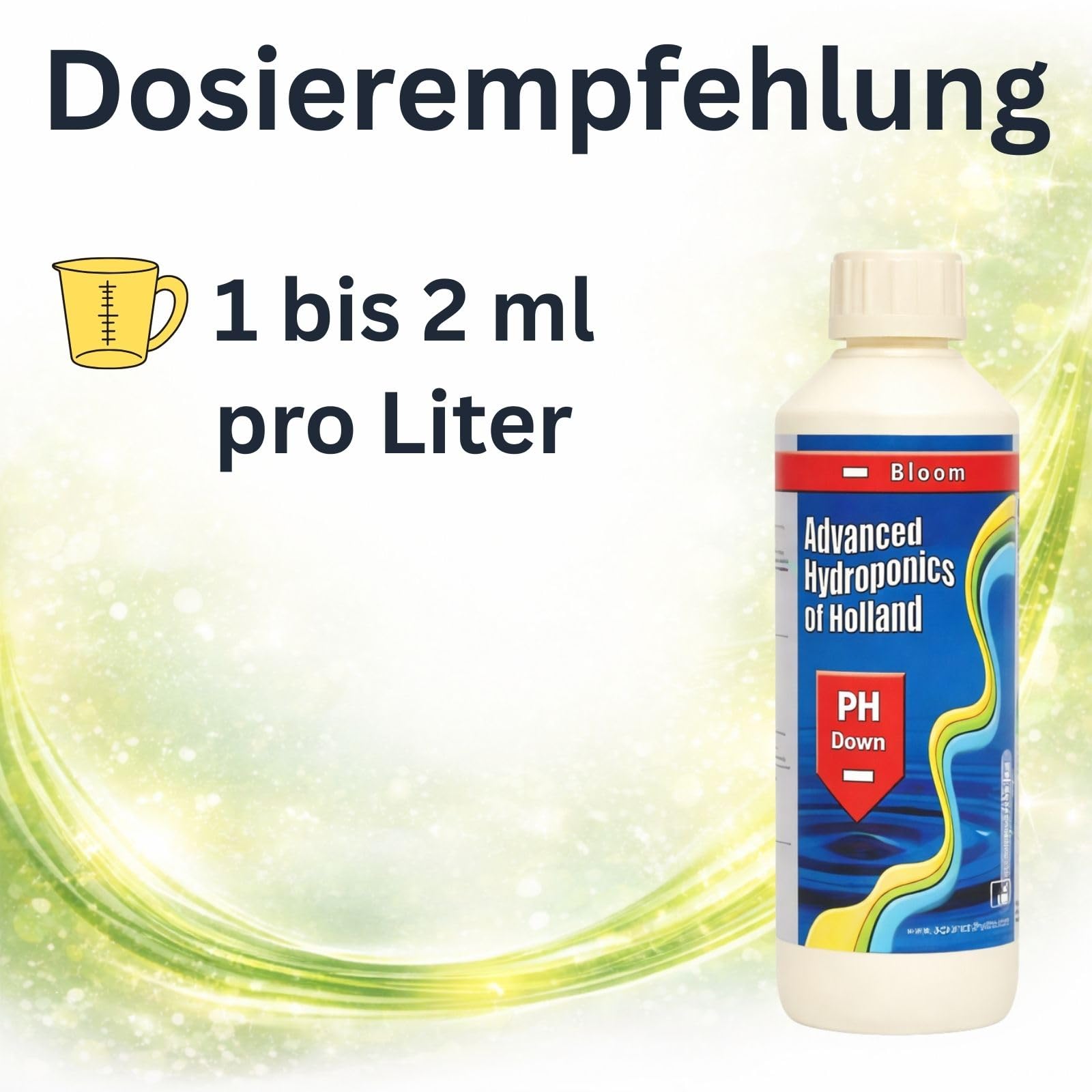 Weedness Advanced Hydroponics pH-Minus Blüte 5 Liter - ph-senker Heber Dünger Pflanzen Grow Anbau Indoor Down Granulat Tomaten Rasen Orchideen