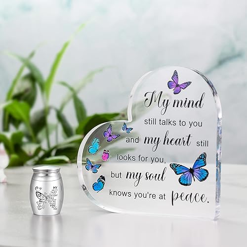 Miniatura 7 de Mini urnas para cenizas humanas de acero inoxidable, mini urnas de recuerdo de cremación, pequeñas urnas conmemorativas de mariposa, urna de cenizas