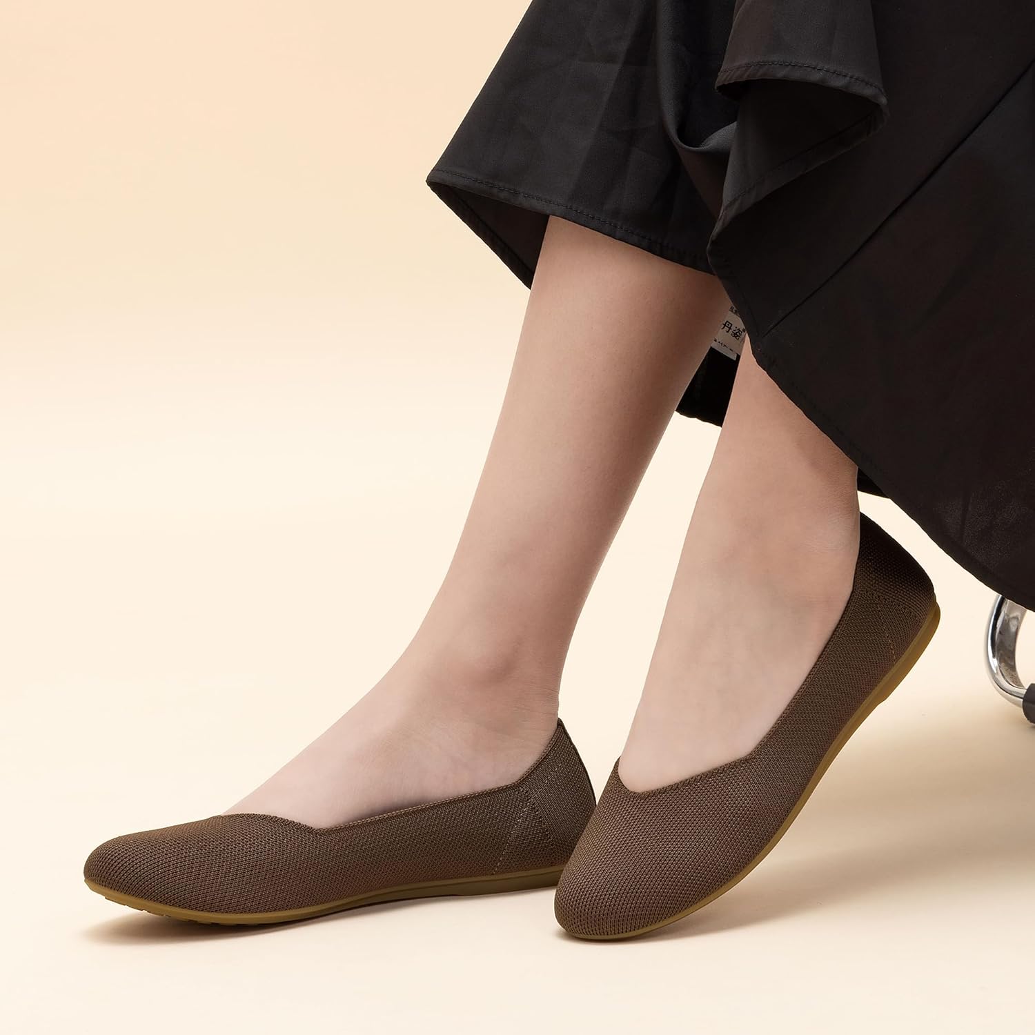 Women's Ballet Flat Dressy Casual Knit Shoes Round Toe Women Mesh Flats - Image 7