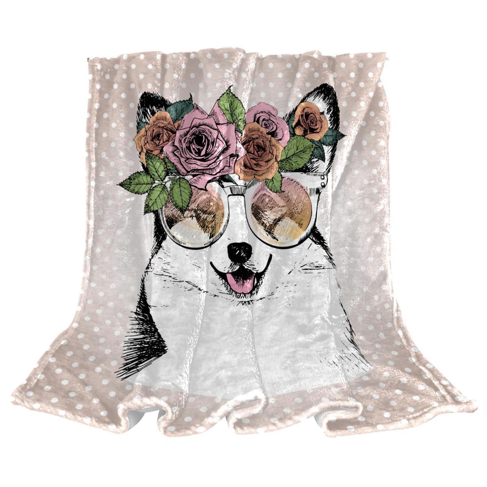 Couverture polaire Corgi pour moments cocooning au salon ou bureau