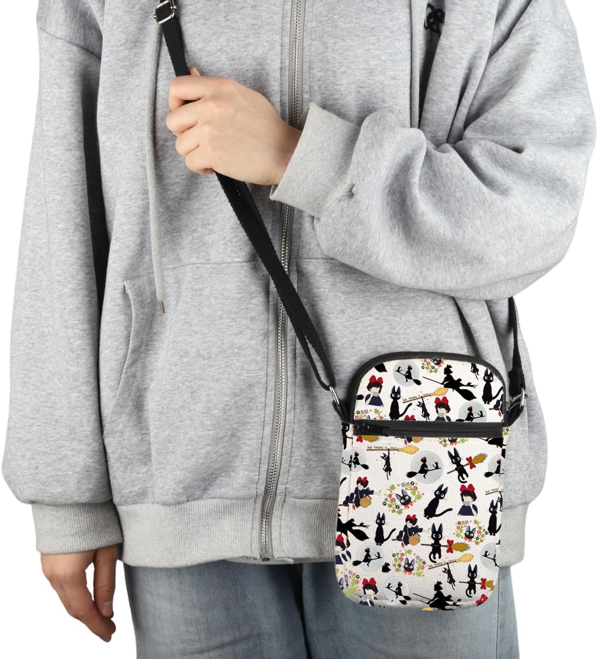 MBMSO Kiki and Jiji Crossbody Bag Animated Movie Theme Gifts for Manga Fans Kiki Delivery Inspired Crossbody Purse for Baker - Image 6