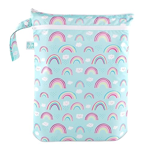 Miniatura 1 de Bumkins - Bolsa impermeable y reutilizable con cierre para empacar artículos de bebé, de aseo personal, traje de baño, pañales de tela, ropa de