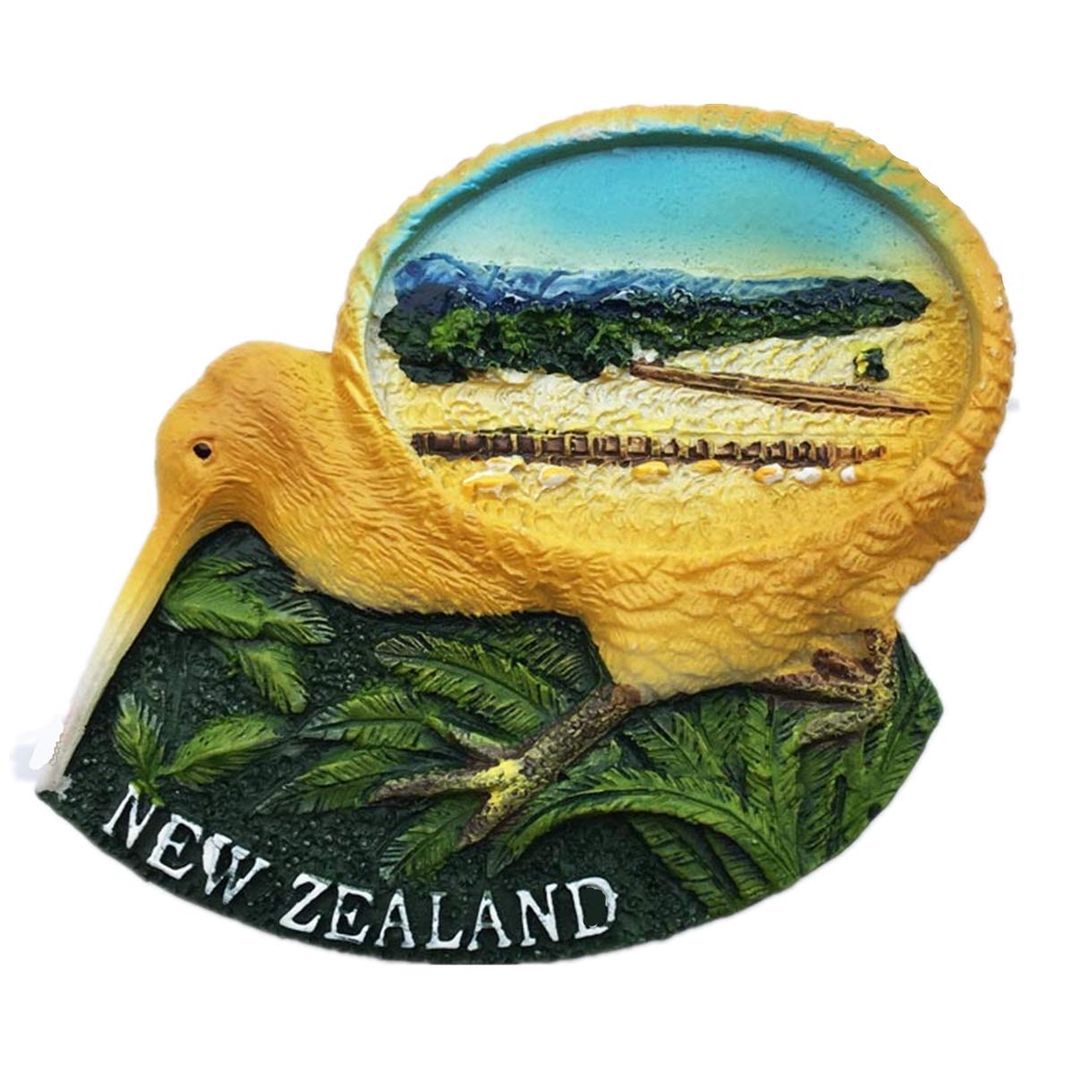 Muyu Magnet Green 3D Kiwi Bird New Zealand Fridge Magnet,Travel Souvenir Gift Collection,Home & Kitchen Decoration Magnetic Sticker